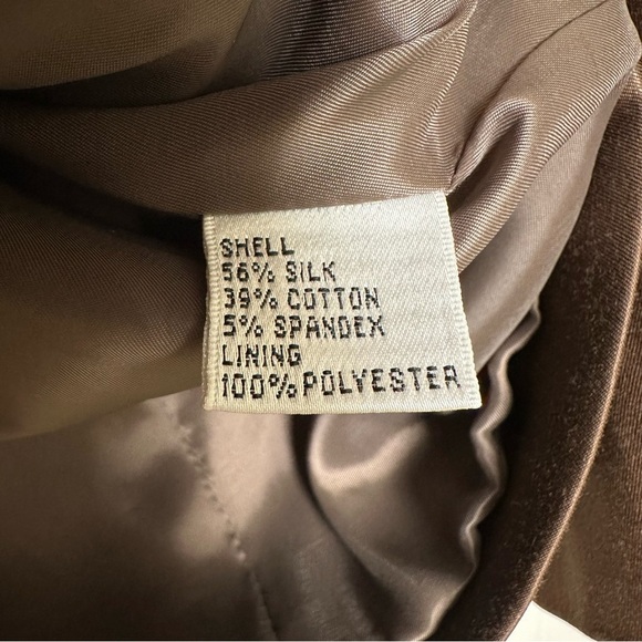 Talbots Women’s Sz6 Brown Stretch Silk Blend Blazer - Picture 5 of 6